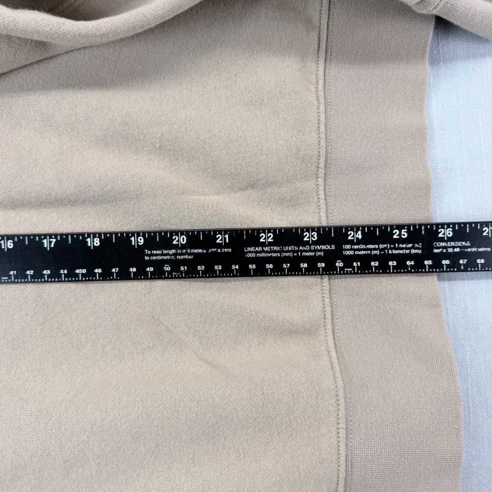 Nike Hoodie Mens Medium Club Fleece Khaki Beige Pullover Logo BV2654-247 - Picture 7 of 7